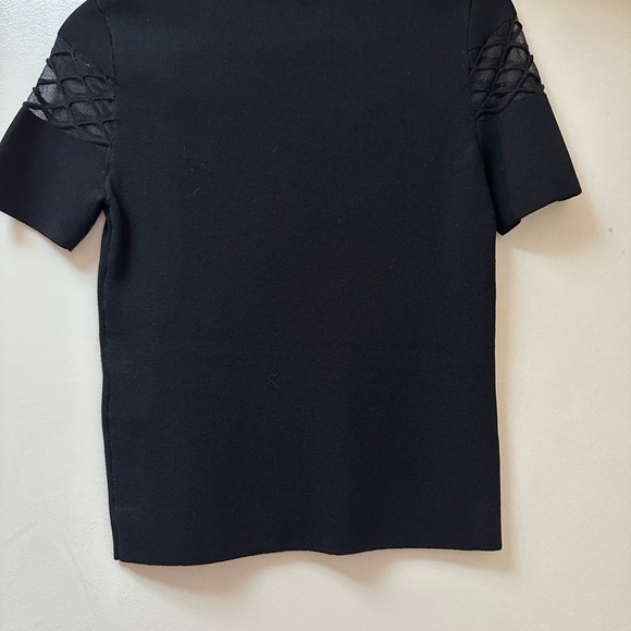 Maje knit top with sheer detailing - Picture 2 of 3